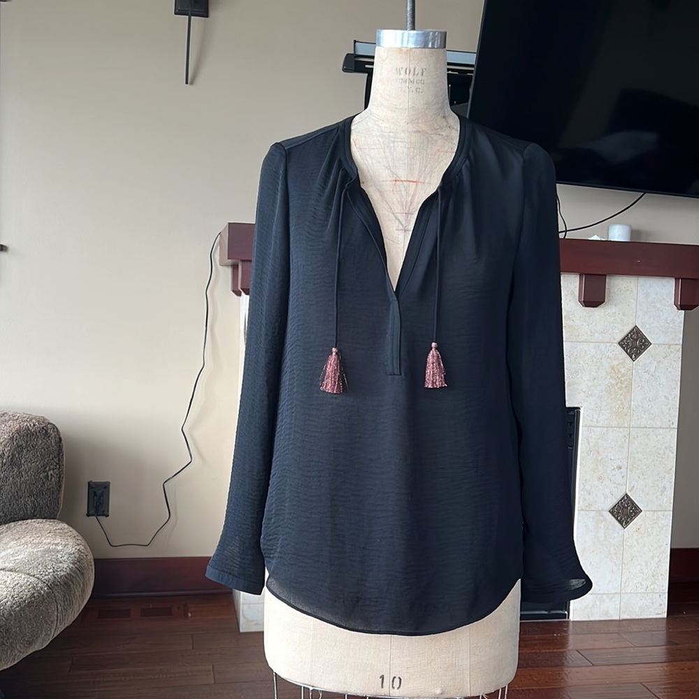 COPY - Scotch & Soda v neck tassel tie boho top M